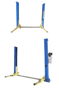 Image of a car repair lifts isolated under the white background