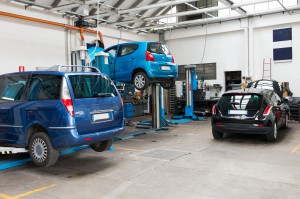 Cars In Service Repair Station